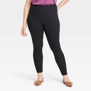 Ava & Viv womens black stretch leggings 2x 20w/22w